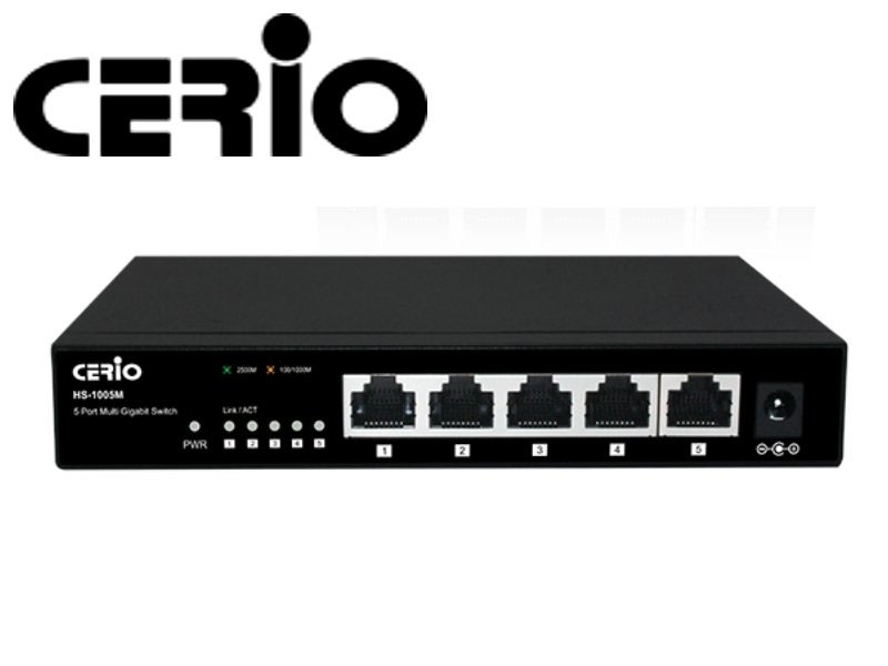 CERIO HS-1005M 5-PORT 2.5G Multi-Giga網路交換器